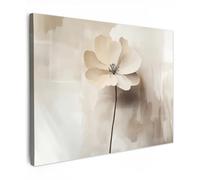 MuchoWow© Impression sur Toile Decoration Murale Peinture 70x50 cm Tableaux Decoratifs Muraux Déco Chambre Tableau Salon Fleur - Beige - Peinture - Ombre