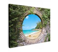 MuchoWow© Impression sur Toile Decoration Murale Peinture 80x60 cm Tableaux Decoratifs Muraux Décoration Chambre Plage - Mer - Flash - Eté