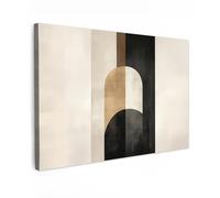 MuchoWow© Impression sur Toile Decoration Murale Peinture 90x60 cm Tableaux Art Décoratif Muraux Décoration Chambre Géométriques - Formes - Blanc