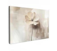 MuchoWow© Impression sur Toile Decoration Murale Peinture 90x60 cm Tableaux Decoratifs Muraux Déco Chambre Tableau Salon Fleur - Beige - Peinture - Ombre