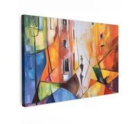 MuchoWow© Impression sur Toile Decoration Murale Peinture 90x60 cm Tableaux Decoratifs Muraux Décoration Chambre Abstrait - Art - Peinture à l'huile - Couleurs