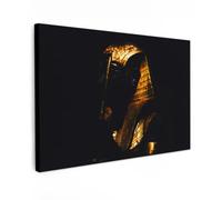 MuchoWow© Impression sur Toile Decoration Murale Peinture Tableaux - Noir | 120x80 cm - Decoratifs Muraux Déco Chambre Tableau Salon Pharaon - Égypte - Or - Luxe