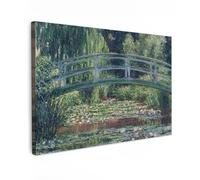 MuchoWow© Impression sur Toile Peinture Tableau Mural Decoration Salon | 120x80 cm - Reproductions de Tableaux Murale ReproductionsPont japonais et nénuphars - Claude Monet