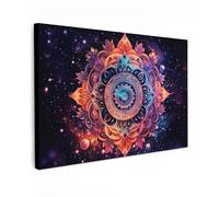 MuchoWow© Impression sur Toile Photo Peinture 120x80 cm Tableau Decoration Murale Chambre Salon Maison Deco Cuisine Mandala - Galaxie - Couleurs