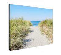 MuchoWow© Impression sur Toile Photo Peinture 40x30 cm Tableau Decoration Murale Chambre Salon Maison Deco Cuisine Plage - Chemin - Été