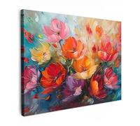 MuchoWow© Impression sur Toile Photo Peinture 70x50 cm Tableau Decoration Murale Chambre Salon Maison Deco Cuisine Fleurs - Art - Aquarelle - Botanique