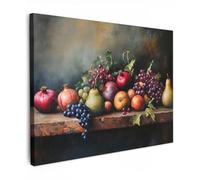 MuchoWow© Impression sur Toile Photo Peinture 70x50 cm Tableau Decoration Murale Chambre Salon Maison Deco Cuisine Rustique - Nature morte - Fruits