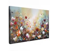 MuchoWow© Impression sur Toile Photo Peinture 90x60 cm Tableau Decoration Murale Chambre Salon Maison Deco Cuisine Peinture à l'huile - Fleurs - Coloré - Nature