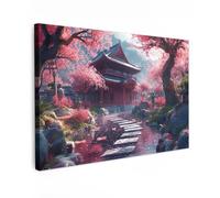 MuchoWow© Impression sur Toile Photo Peinture Tableau Decoration Murale | 30x20 cm - Chambre Salon Maison Deco Cuisine Jardin japonais - Fleurs de cerisier - Sakura - Japon
