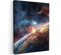 MuchoWow© Impressions sur Toile 30x40 cm Deco Tableau Murale Decoration Salon Peinture Tableaux Chambre Toiles Maison Univers - Étoiles - Espace - Planète