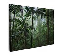 MuchoWow© Impressions sur Toile 40x30 cm Deco Tableau Murale Decoration Salon Peinture Tableaux Chambre Toiles Maison Forêt tropicale - Tropicale - Jungle - Arbres - Plantes