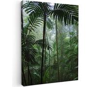 MuchoWow© Impressions sur Toile 50x70 cm Deco Tableau Murale Decoration Salon Peinture Tableaux Chambre Toiles Maison Forêt tropicale - Tropicale - Jungle - Arbres - Plantes