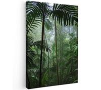 MuchoWow© Impressions sur Toile 60x90 cm Deco Tableau Murale Decoration Salon Peinture Tableaux Chambre Toiles Maison Forêt tropicale - Tropicale - Jungle - Arbres - Plantes