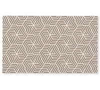 MuchoWow© Paillasson 90x150 cm Interieur Entree Tapis d'Entrée Pallaison Entree Absorbant Extérieur Pallaissons Door Mat Design encastrable Beige - Marron - Motif - Rayures
