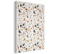 MuchoWow© Panneau Acoustique 70x100 cm decoratif Mural Acoustic Panels Feutre Murale Plaque isolante anti bruit Mur Panneaux Terrazzo - Motif - Blanc - Terra