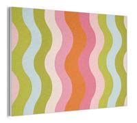 MuchoWow© Panneau Mural 60x40 cm decoratif Acoustique Wall Panel Feutre Plaque Tableau Panneaux Acoustiques Muraux Interieur Orbites - Vagues - Colorées - Verticales