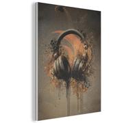 MuchoWow© Panneau Mural 60x80 cm decoratif Acoustique Wall Panel Feutre Plaque Tableau Panneaux Acoustiques Muraux Interieur Ecouteurs - Marron - Peinture - Vintage