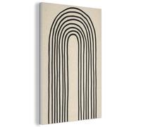 MuchoWow© Panneau Mural 60x90 cm decoratif Acoustique Wall Panel Feutre Plaque Tableau Panneaux Acoustiques Muraux Interieur Formes d'arcades - Noir - Élégant