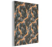MuchoWow© Panneau Mural 70x100 cm decoratif Acoustique Wall Panel Feutre Plaque Tableau Panneaux Acoustiques Muraux Interieur Orange - Eclairs - Nuages