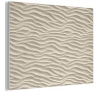 MuchoWow© Panneau Mural 70x50 cm decoratif Acoustique Traitement pour Home Tableau Mur Feutre Panneaux Acoustiques Muraux Insonorisation Sable - Vagues - Beige