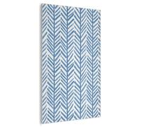 MuchoWow© Panneau Mural 90x140 cm decoratif Acoustique Traitement pour Home Tableau Mur Feutre Panneaux Acoustiques Muraux Insonorisation Motif - Rayures - Bleu