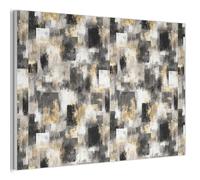 MuchoWow© Panneau Mural 90x60 cm decoratif Acoustique Wall Panel Feutre Plaque Tableau Panneaux Acoustiques Muraux Interieur Coups de pinceau - Motifs d'ombres - Noir - Or