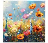 MuchoWow© Poster De Jardin 100x100 cm Deco Exterieur Decoration Balcon Décoration Affiche Murale Extérieur Terrasse Mur Déco Appartement Décorative Fleurs - Nature - Botanique - Art