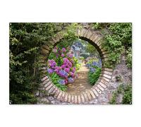 MuchoWow© Poster De Jardin 180x120 cm Deco Exterieur Decoration Balcon Décoration Affiche Murale Extérieur Terrasse Mur Déco Appartement Décorative Aperçu - Fleurs - Hortensia - Été