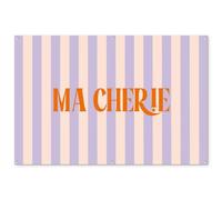 MuchoWow© Poster De Jardin 180x120 cm Deco Exterieur Decoration Balcon Décoration Affiche Murale Extérieur Terrasse Mur Déco Appartement Décorative Lilas - Orange - Rayures - Ma Chérie