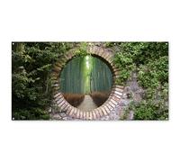 MuchoWow© Poster De Jardin 200x100 cm Deco Exterieur Decoration Balcon Décoration Affiche Murale Extérieur Terrasse Mur Déco Appartement Décorative Bambou - Forêt - Japonais - Vue