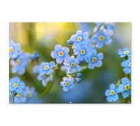 MuchoWow© Poster De Jardin Deco Exterieur Decoration Balcon Décoration | 180x120 cm - Affiche Murale Extérieur Terrasse Mur Déco Appartement Décorative Fleurs - Bleu - Ne m'oubliez pas