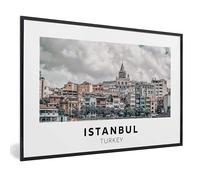 MuchoWow Poster encadré Istanbul - Turquie - Architecture Tableau deco avec cadre 90x60 cm affiche decoration murale