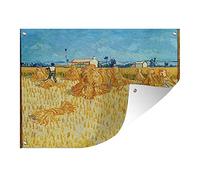 MuchoWow Poster Exterieur Moisson en Provence - Vincent Van Gogh Decoration Murale 120x90 cm Résistant aux intempéries/Soleil