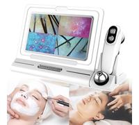 MUCHUNBY Analyseur de cheveux de diagnostic de peau, 27,9 cm Détecteur de cuir chevelu multifonction avec 50 x 200 têtes doubles, détection de la santé de la peau et du cuir chevelu pour une