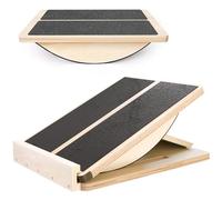MUCITAGF Planche inclinée professionnelle 2 en 1 en bois et planche d'équilibre réglable et civière de mollet, équipement de physiothérapie, bureau debout, planche à bascule, entraînement de base
