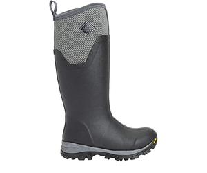 Muck Boots Arctic Ice Tall AGAT, Botte de pluie femme, Black/Grey Geometric, 39 1/3 EU