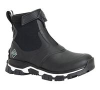 Muck Boots Femme Apex Mid Zip Botte de Pluie, Black/White, 38.5 EU