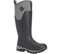 Muck Boots Femme Arctic Ice Agat Botte de Pluie, Noir Gris Géométrique, 43.5 EU