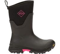 Muck Boots Femme Arctic Ice Mid AGAT Botte de Pluie, Noir Rose Vif, 39 1/3 EU