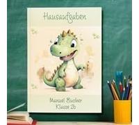muckki.de Cahier de textes Dino #3 DIN A5-48 feuilles avec nom et classe