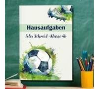 muckki.de Cahier de textes Football #4 DIN A5 48 feuilles avec nom et classe