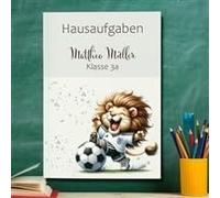 muckki.de Cahier de textes Football #9 DIN A5 48 feuilles avec nom et classe