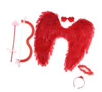 MUCKLILY 1 Ensemble Costume de Cupidon Arc Accessoires pour Halloween Saint Valentin Cosplay Prop Photo pour Hommes Femmes