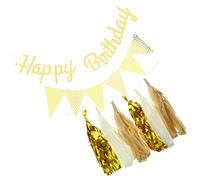 MUCKLILY 1 Ensemble De Décoration De Bannière D'Anniversaire Décoration De Joyeux Anniversaire Décorations De Fête Grands Accessoires De Mise En Page D'Anniversaire Décorations