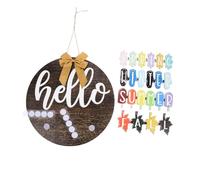 MUCKLILY 1 Ensemble Plaque Suspendue pour Porte Décoration Accueillante DIY pour Saisons pour Visiteurs Votre Maison