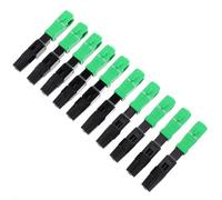 MUCKLILY 10 Connecteurs Rapides à Angle d'Insertion Contrôlé Fibre Optique Coupleur Pré-Poli Bague de Serrage Vissée 10 Pièces pour Réseaux Lan Wan Man et Centres de Données