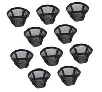 MUCKLILY 10 Pcs Noir Maille Filet À Cheveux Cap Pour Femmes Et Hommes Maille Filet Perruques Casquettes Bandes Élastiques Wraps Grip Crochet Tressé Cosplay Tête Faisant Fix Maille Coudre