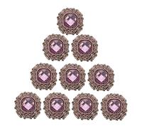 MUCKLILY 10 pièces Boutons Métalliques Décoratifs pour Manteau Femme avec Pierres Brillantes Embellissement Vintage pour Vestes et Manteaux Accessoires Couture Robustes et Élégants
