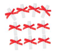 MUCKLILY 10 Pièces mini diplôme mini décoration de table de remise des diplômes certificat de en peluche de poupée certificat de fin d'études miniature certificat animalier chiffon