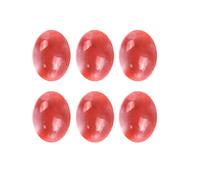 MUCKLILY 10 Pièces Patchs Ovales en Pierre D'agate Naturelle Rouge pour Bijoux DIY Surface Lisse et Base Plate, Accessoires Décoratifs pour Bijoux et Vases